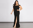 Plus Adelina Formal Halter Crepe Dress - Lady Occasions