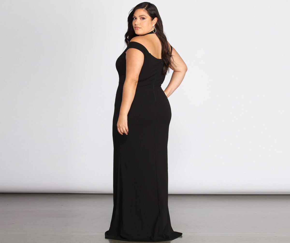 Evening Dress with a Halter Neck