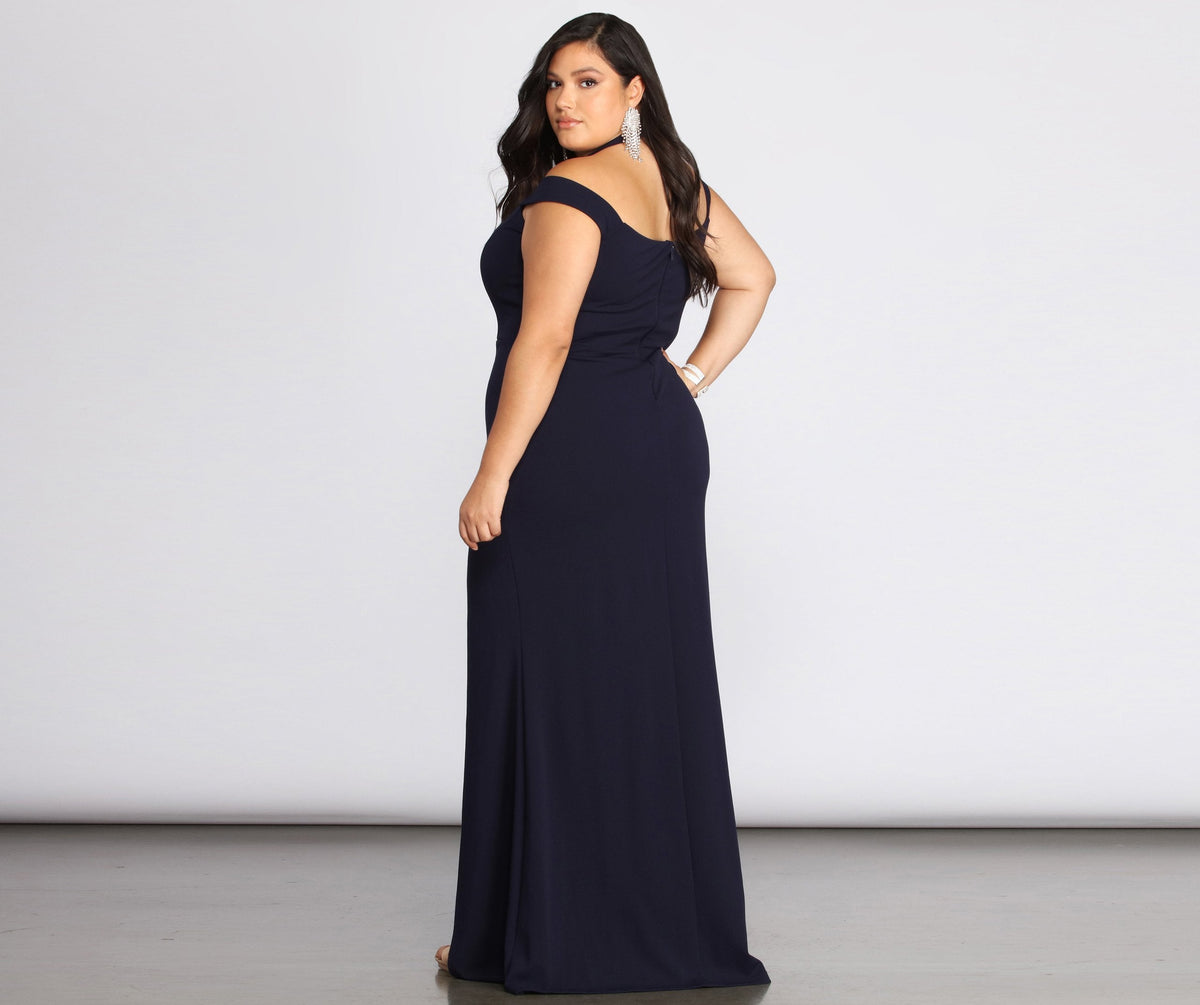 Evening Dress with a Halter Neck
