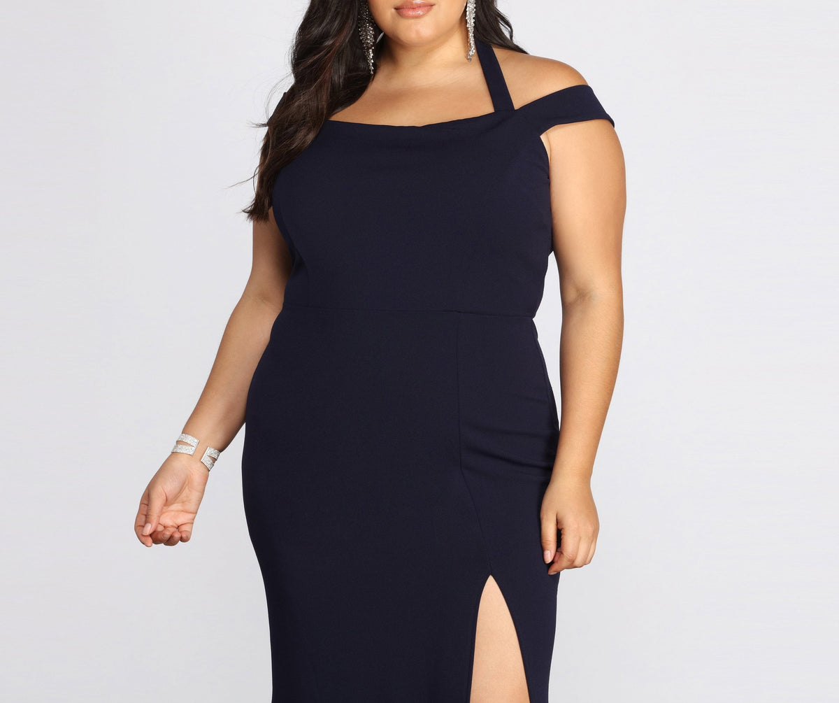 Evening Dress with a Halter Neck