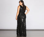 Sequined Floral Dress