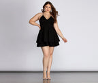 Spaghetti-Strap Sheer Dress with a V-Neck