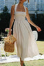 A-Line Open-Back Dress with an Off-Shoulder Neck