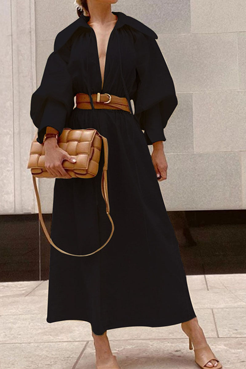 Relaxed-Fit Long-Sleeve Dress