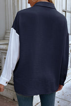 Colorblock Top with Panel Details