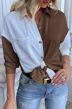 Colorblock Top with Panel Details