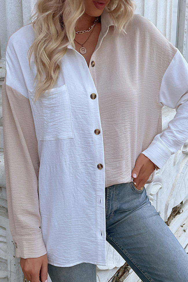 Colorblock Top with Panel Details Main image