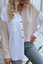Colorblock Top with Panel Details