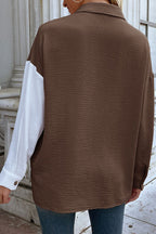 Colorblock Top with Panel Details