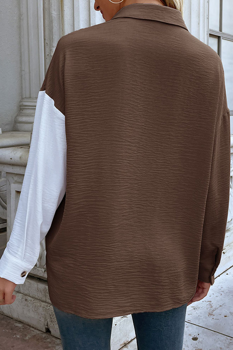 Colorblock Top with Panel Details