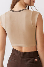Scoop-Neck Paneled T-Shirt