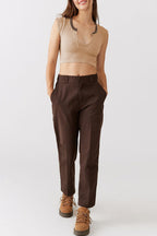Scoop-Neck Paneled T-Shirt