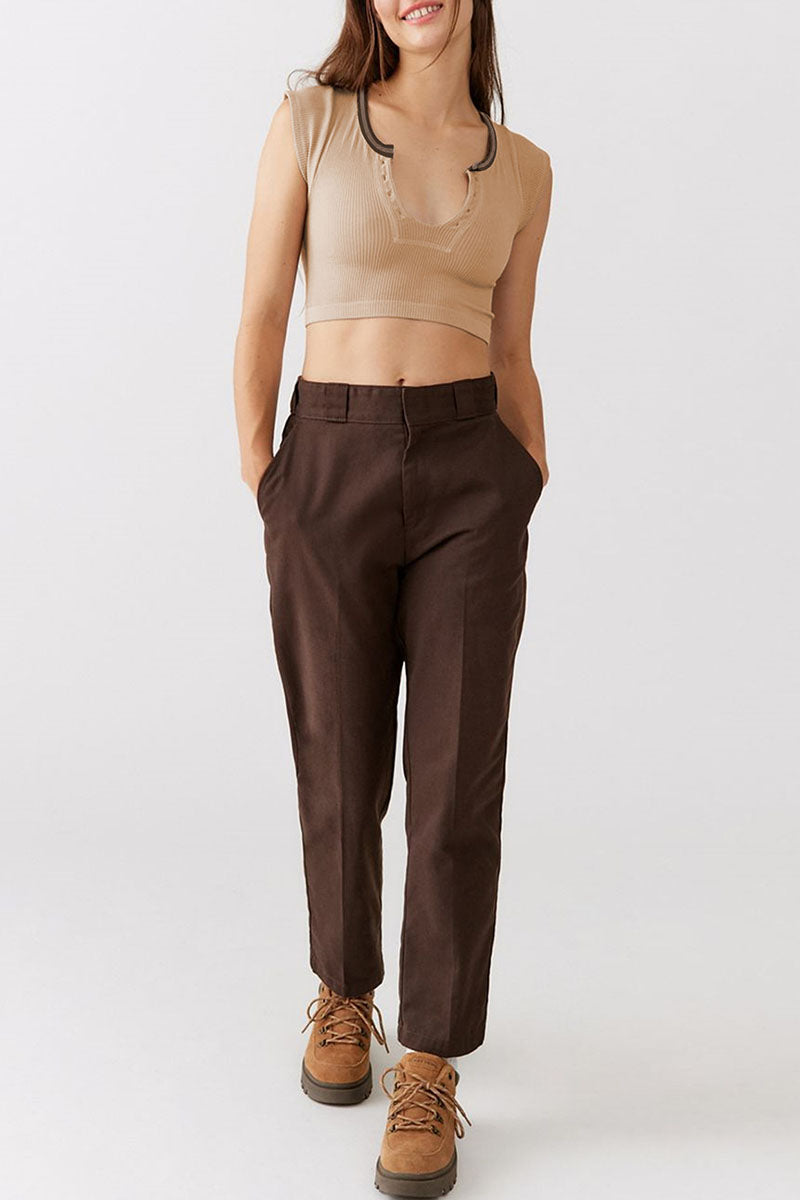 Scoop-Neck Paneled T-Shirt