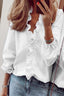 Flared Blouse with a V-Neck