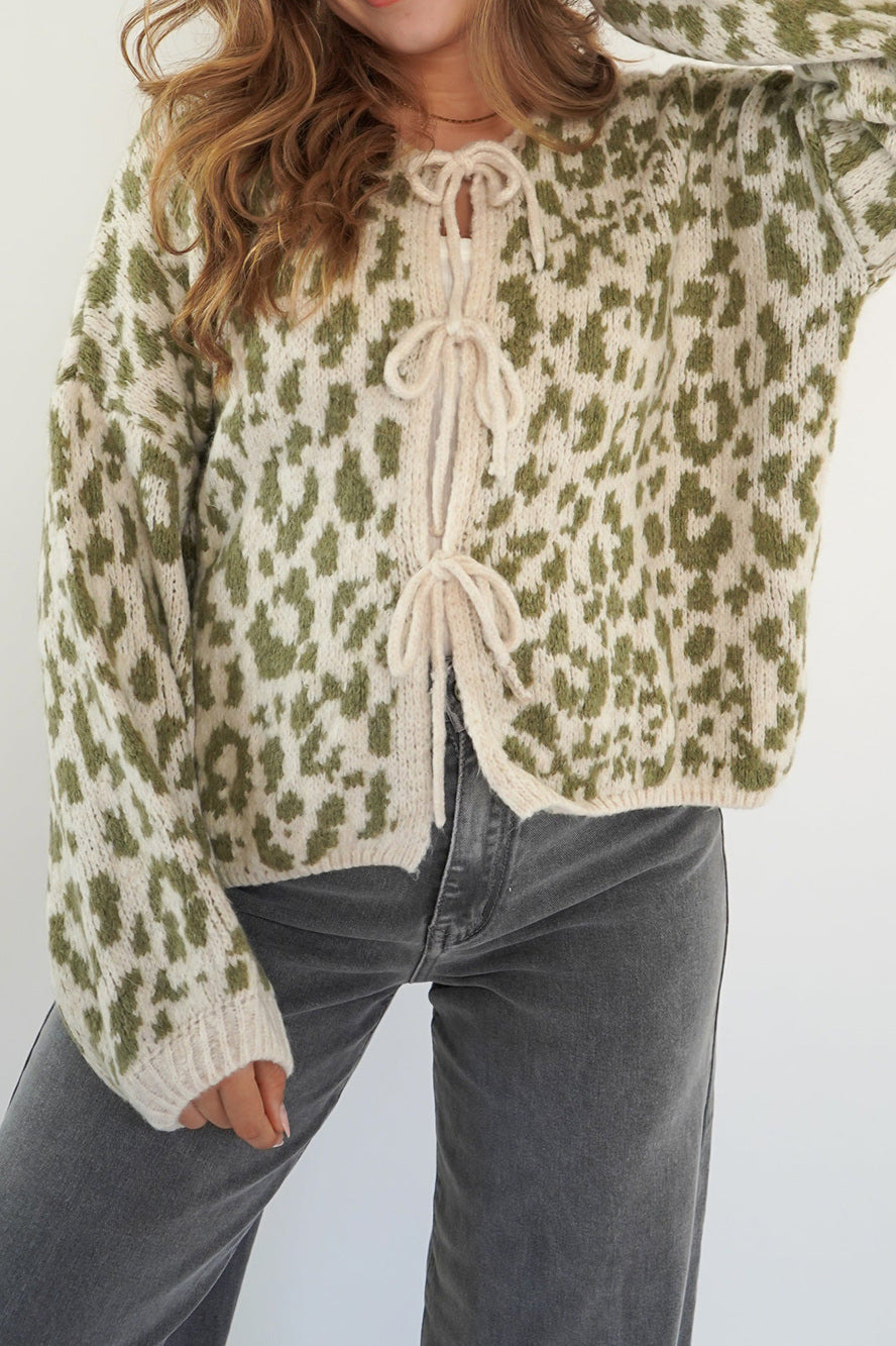 Striped Cardigan with Embroidery