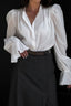 Relaxed-Fit Flared Long-Sleeve Blouse