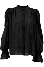 Relaxed-Fit Flared Long-Sleeve Blouse
