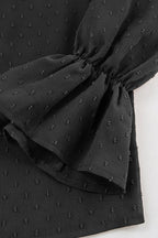 Relaxed-Fit Flared Long-Sleeve Blouse