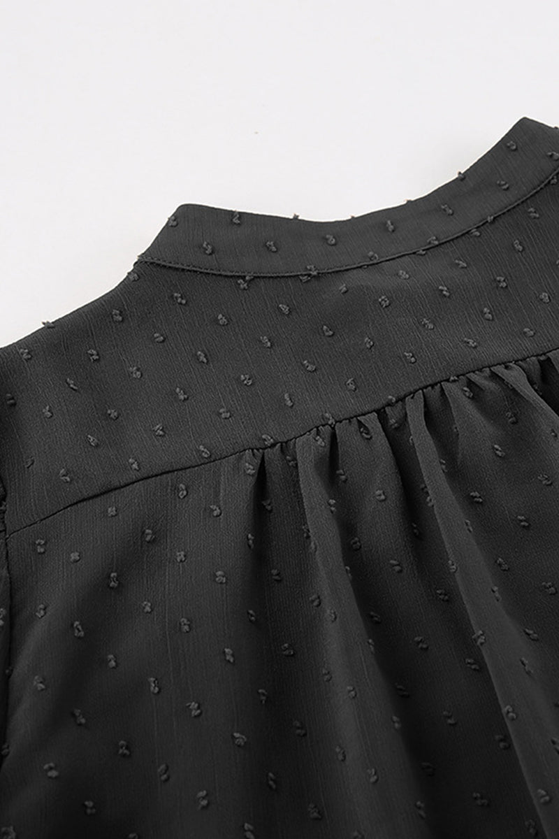 Relaxed-Fit Flared Long-Sleeve Blouse