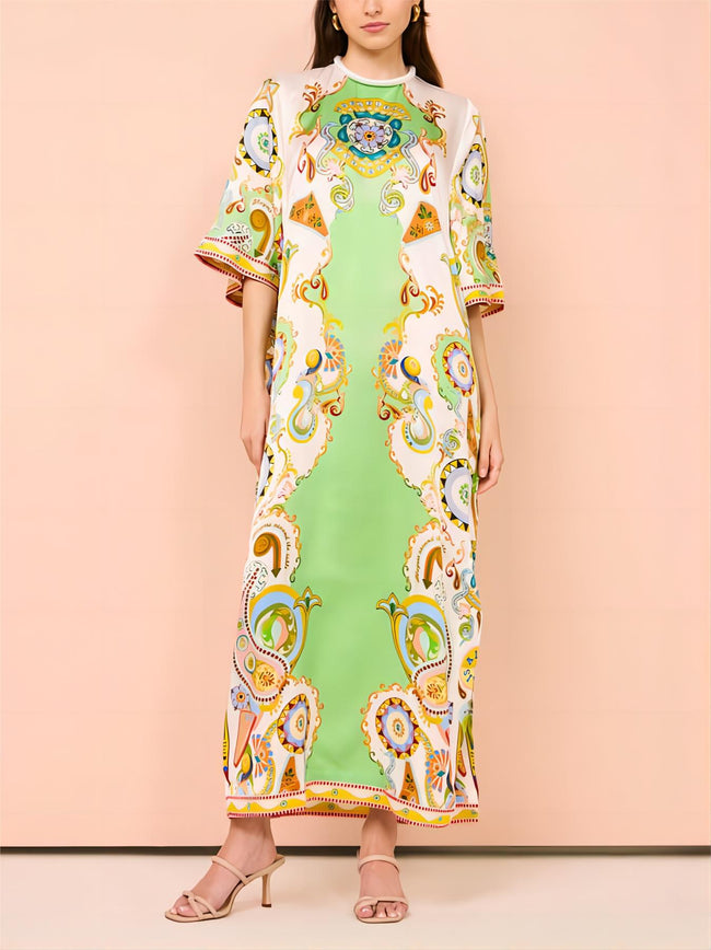 Floral Relaxed-Fit Midi Dress Main image