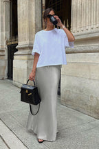 High-Rise Mermaid Maxi Skirt