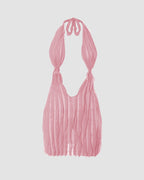 Bandage-Style Short-Sleeve Dress with Ruffle Details