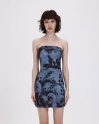 Bodycon Distressed Dress with Graffiti Graphics