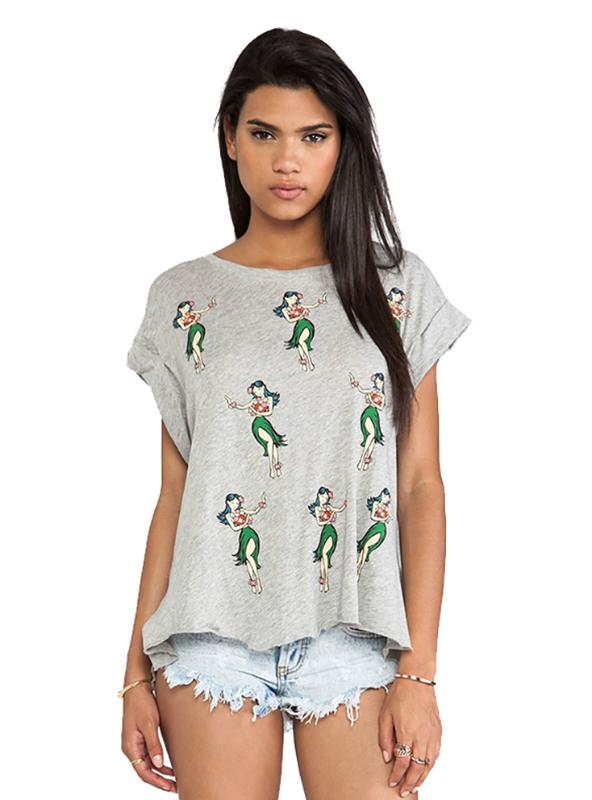 Printed Crewneck Short-Sleeve T-Shirt