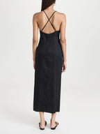 Strappy Midi Dress with a V-Neck