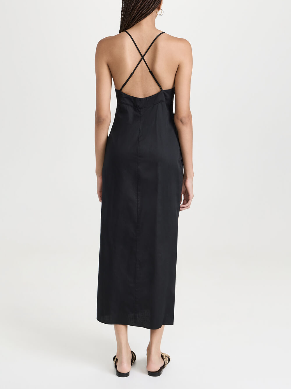 Strappy Midi Dress with a V-Neck
