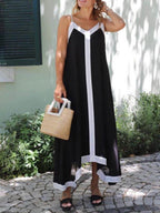 Strappy Adjustable-Strap Midi Dress with an Eye Motif