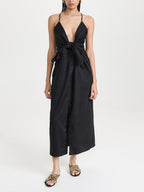Strappy Midi Dress with a V-Neck