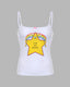 Strappy Cami Top with Star Motifs