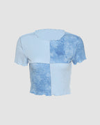 Cropped T-Shirt with Panel Details