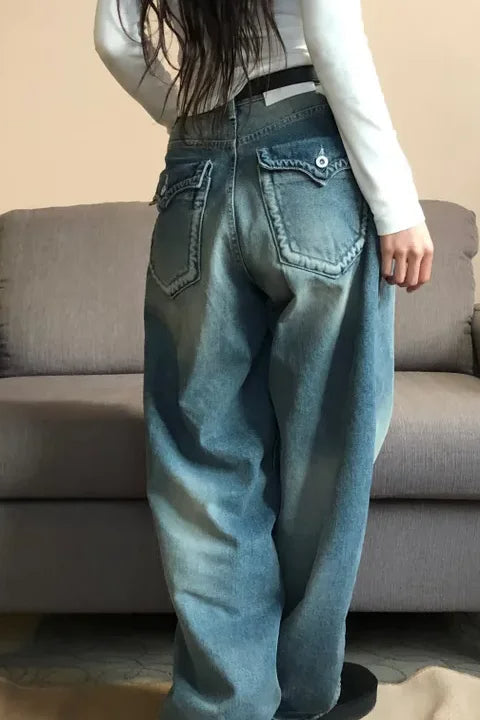 Retro High-Rise Wide-Leg Jeans