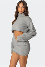 Knit Relaxed-Fit Cropped Sweater