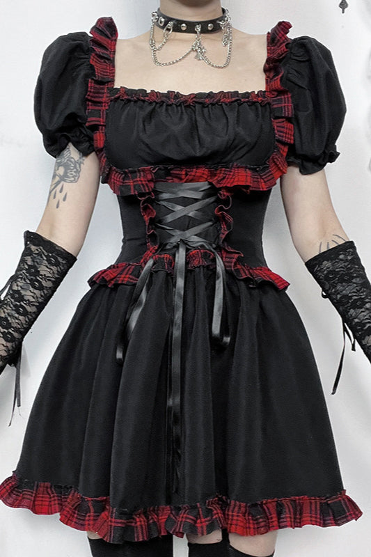 Checked Gothic Dress