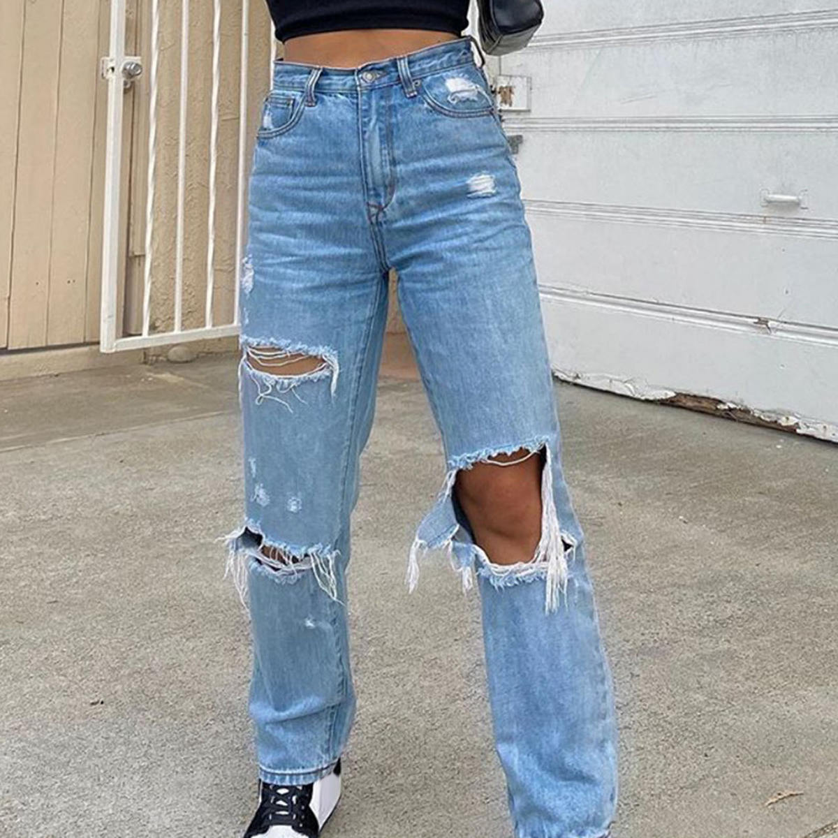 Straight-Leg High-Rise Baggy Jeans