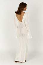 Bodycon Bell-Sleeve Maxi Dress