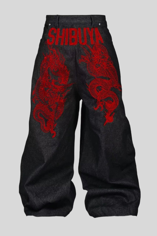 Washed Wide-Leg Jeans in a Baggy Cut Main image