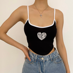 Cropped Strappy Printed Cami Top