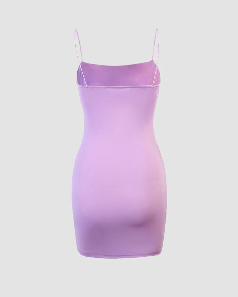 Bodycon Sleeveless Dress with Ruched Details