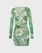 Printed Strappy Dress with a Halter Neck