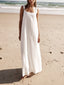 Maxi Dress - White with Charcoal Pinstripe