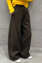 Wide-Leg High-Rise Relaxed-Fit Pants