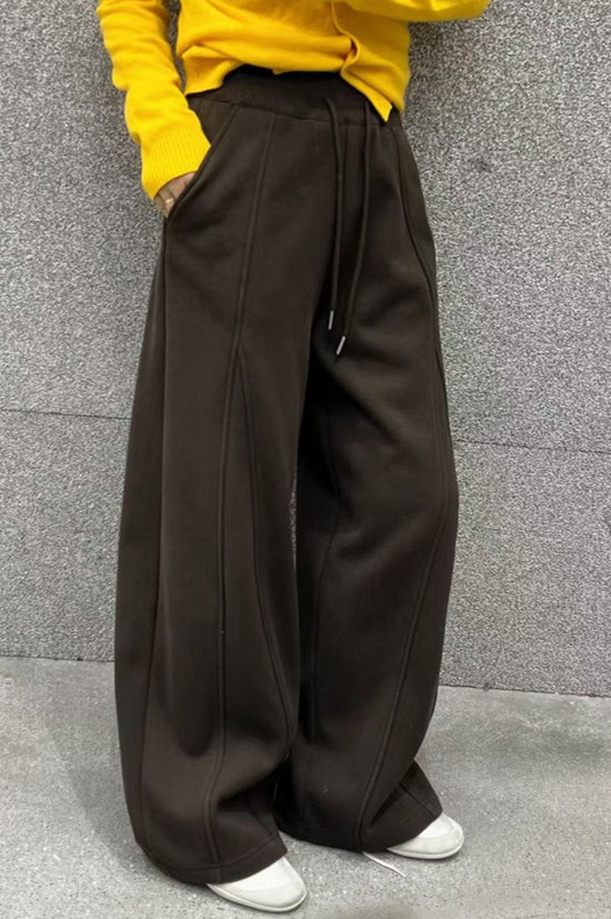 Wide-Leg High-Rise Relaxed-Fit Pants