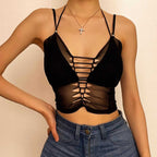 Halterneck Strappy Open-Back Two-Piece Set