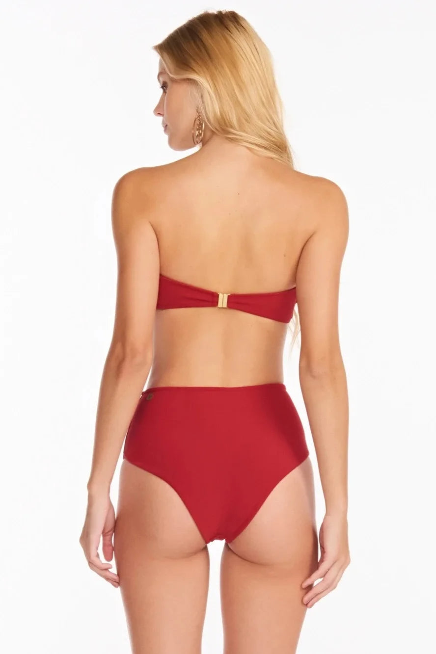 Striped Strapless Bikini Set