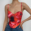 Tie-Dye Strappy Cami Top with Lace-Up Details
