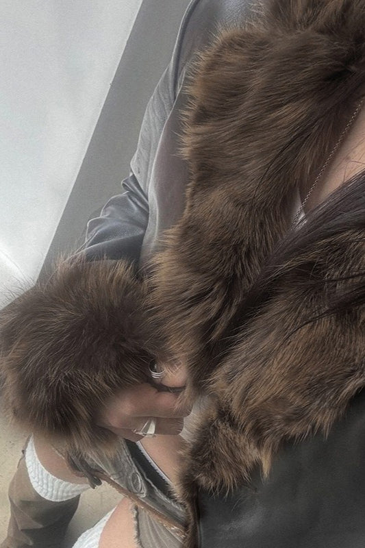 Faux-Leather Coat